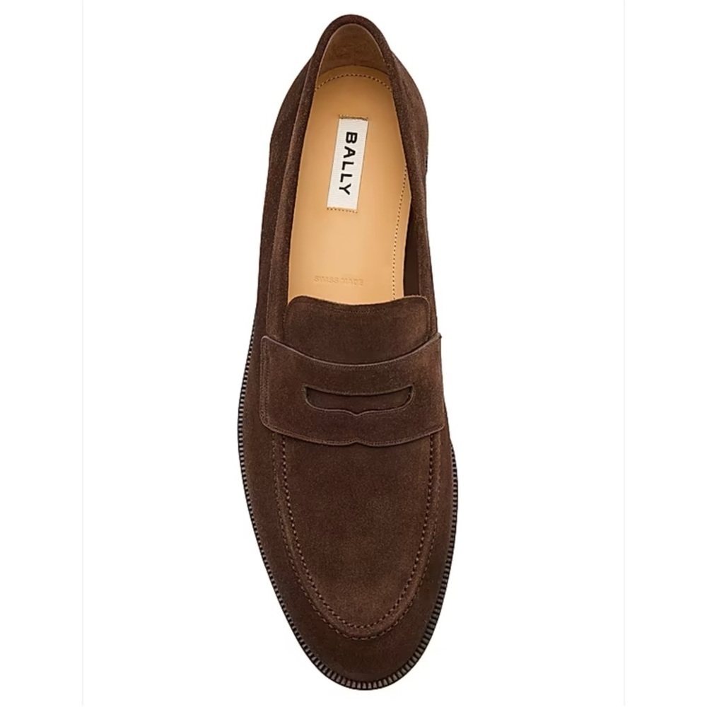 Bally CHARNEY suede penny loafers size 7.5 US